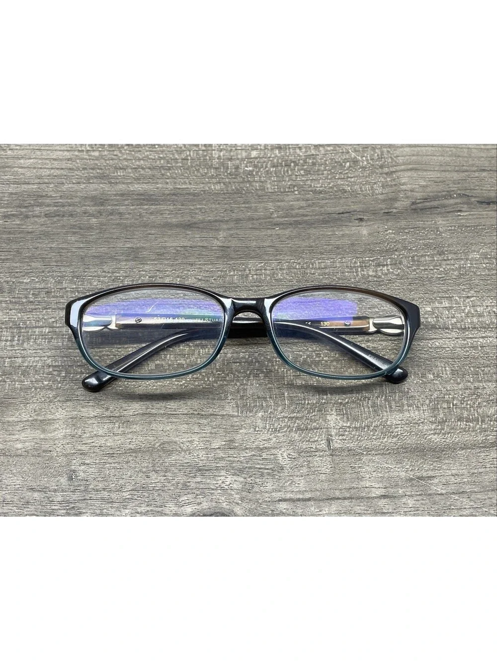 Jill Stuart Eyeglasses Frame JS 317-2 Mocha Swirl/Blue Full Rim 53-16-130 FRAMES